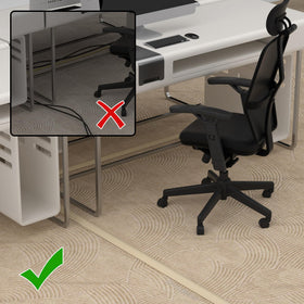 ZhiYo floor cord hider ivory durable 4ft length supports high-traffic areas.