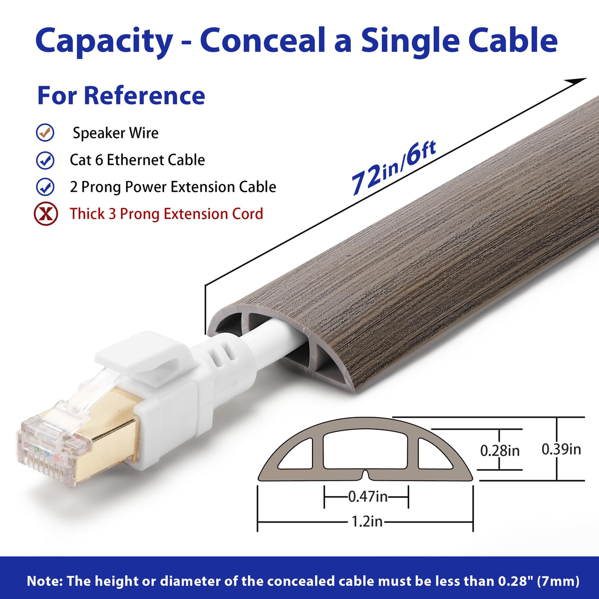 ZhiYo low-profile cord hider blends with floors while protecting cords in high-traffic areas.