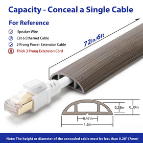 ZhiYo low-profile cord hider blends with floors while protecting cords in high-traffic areas.