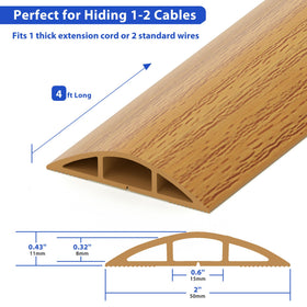 ZhiYo non-slip floor cord hider base keeps cords flat and secure underfoot.
