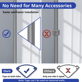 ZhiYo floor-to-ceiling cable channel hides cords from baseboard to ceiling.