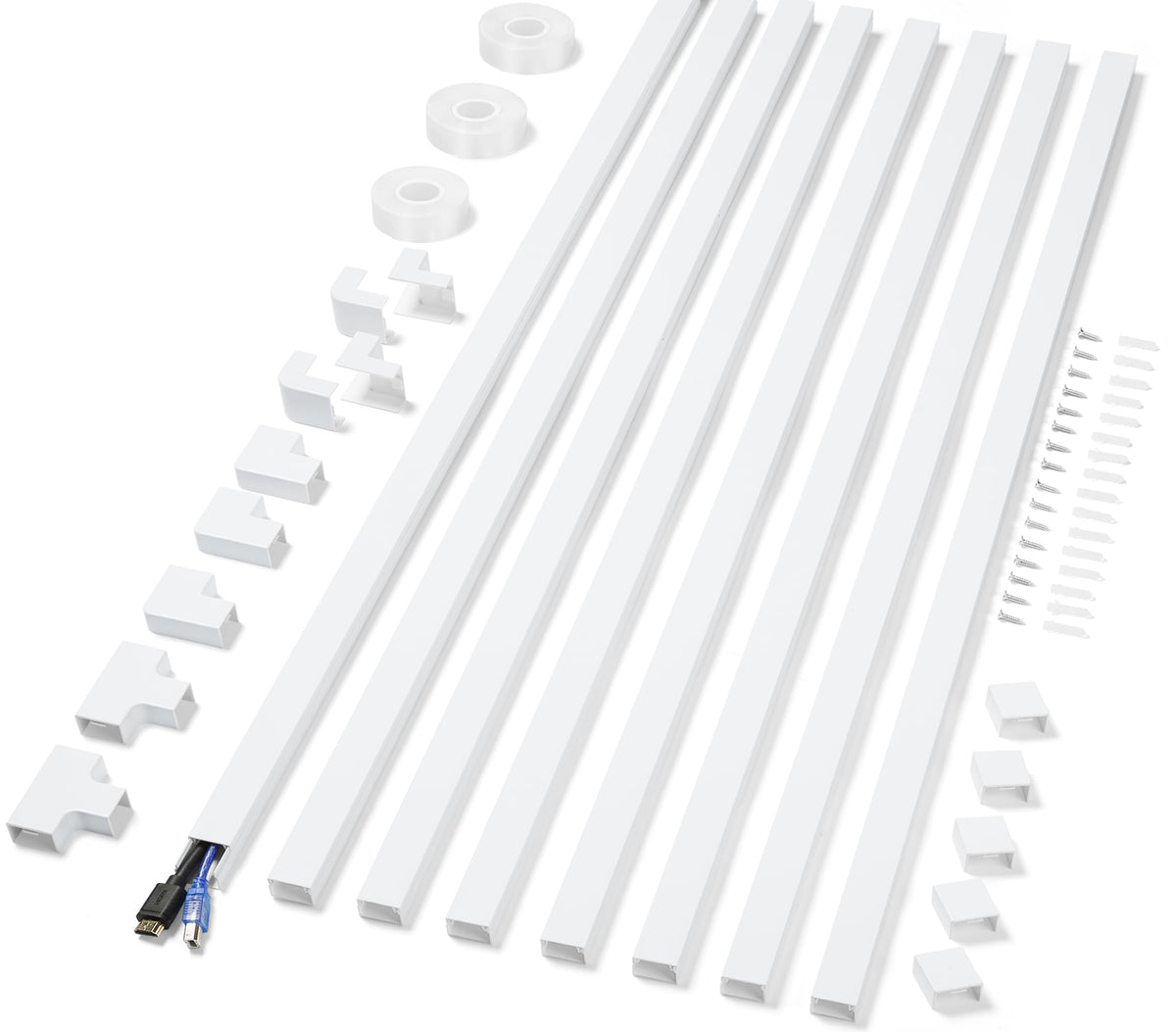 ZhiYo front packaging showing full 24ft cable cover kit for tidy wires