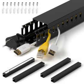 ZhiYo open-slot raceway cover for under-desk cable organization