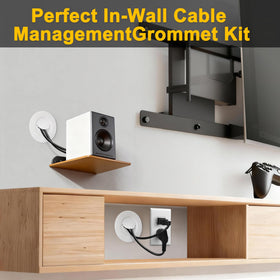 ZhiYo hole saw attachment enables quick, clean wall cuts for TV cable routing.