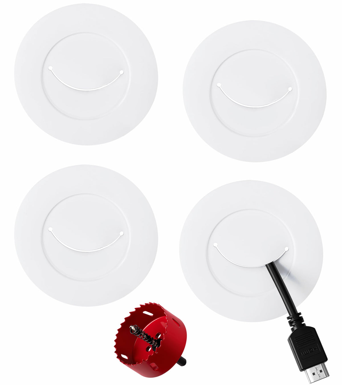 ZhiYo in-wall cable management kit four-pack plates hides cables behind walls.