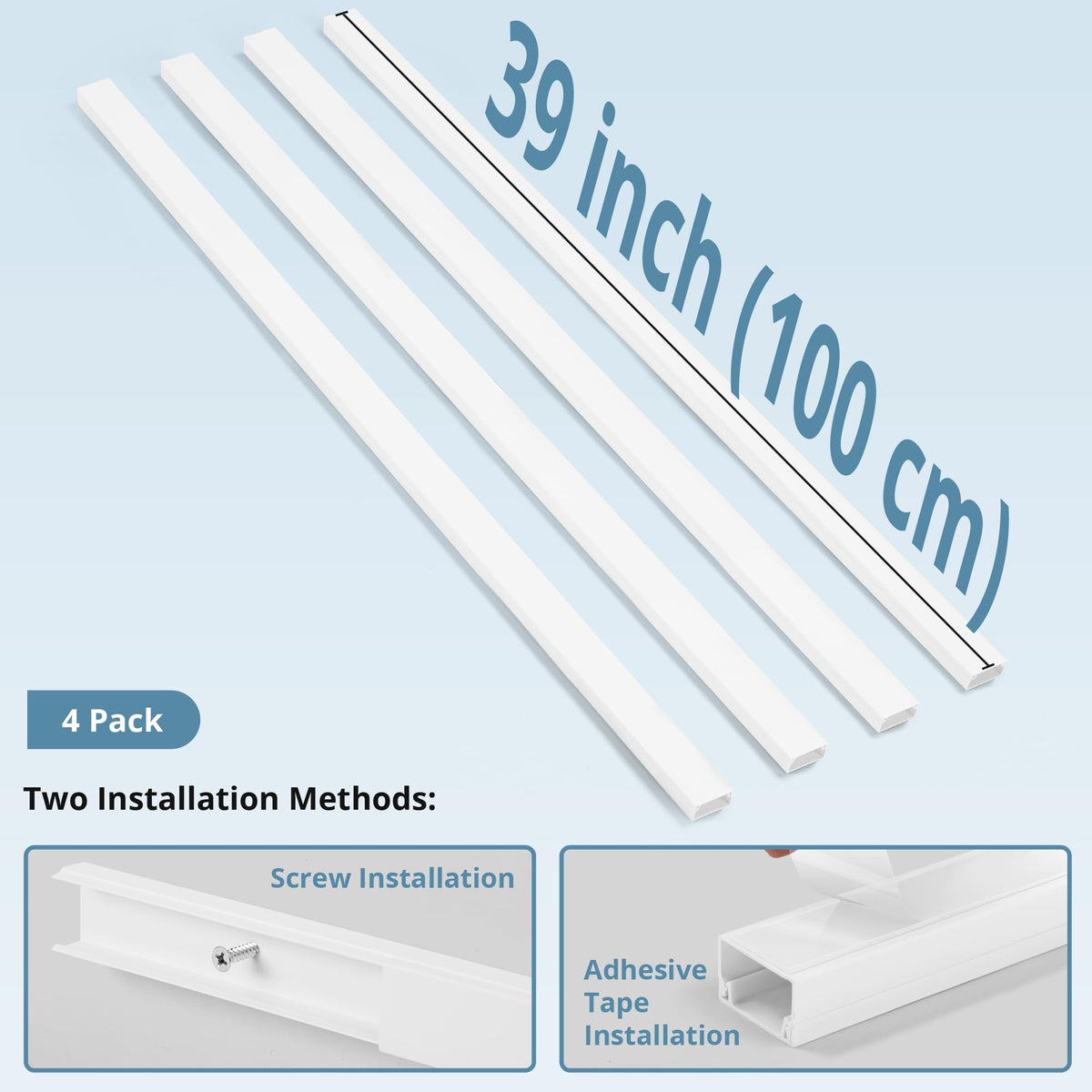 ZhiYo in-use behind wall-mounted TV demonstrating concealed cables and clean look