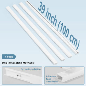 ZhiYo in-use behind wall-mounted TV demonstrating concealed cables and clean look