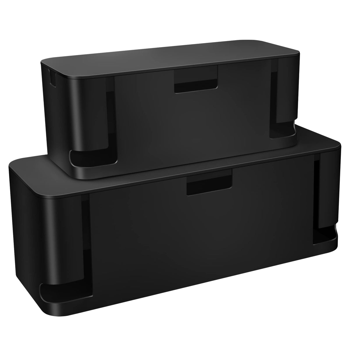ZhiYo large cable box on a desk hides power strips for a neater workspace.