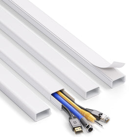 ZhiYo large wire hiders 66in kit with adhesive for seamless TV cable management.