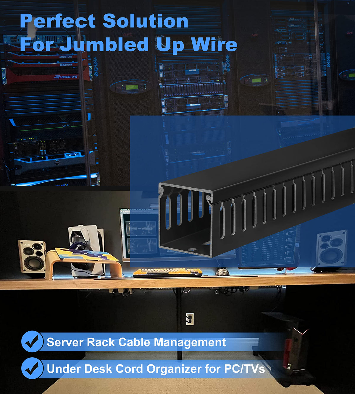 Matte-finish durable cable channel resists scratches during daily use