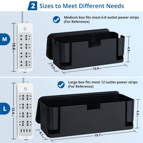 ZhiYo medium cable box with lid open for quick plug access and tidy cords.