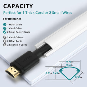 ZhiYo Mini Corner Cord Hider baseboard-cable conceals cords along baseboards with seamless integration.