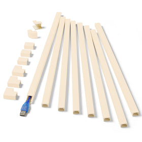 ZhiYo One-Cord Hider Kit on beige wall hiding a single cable for a cleaner look.