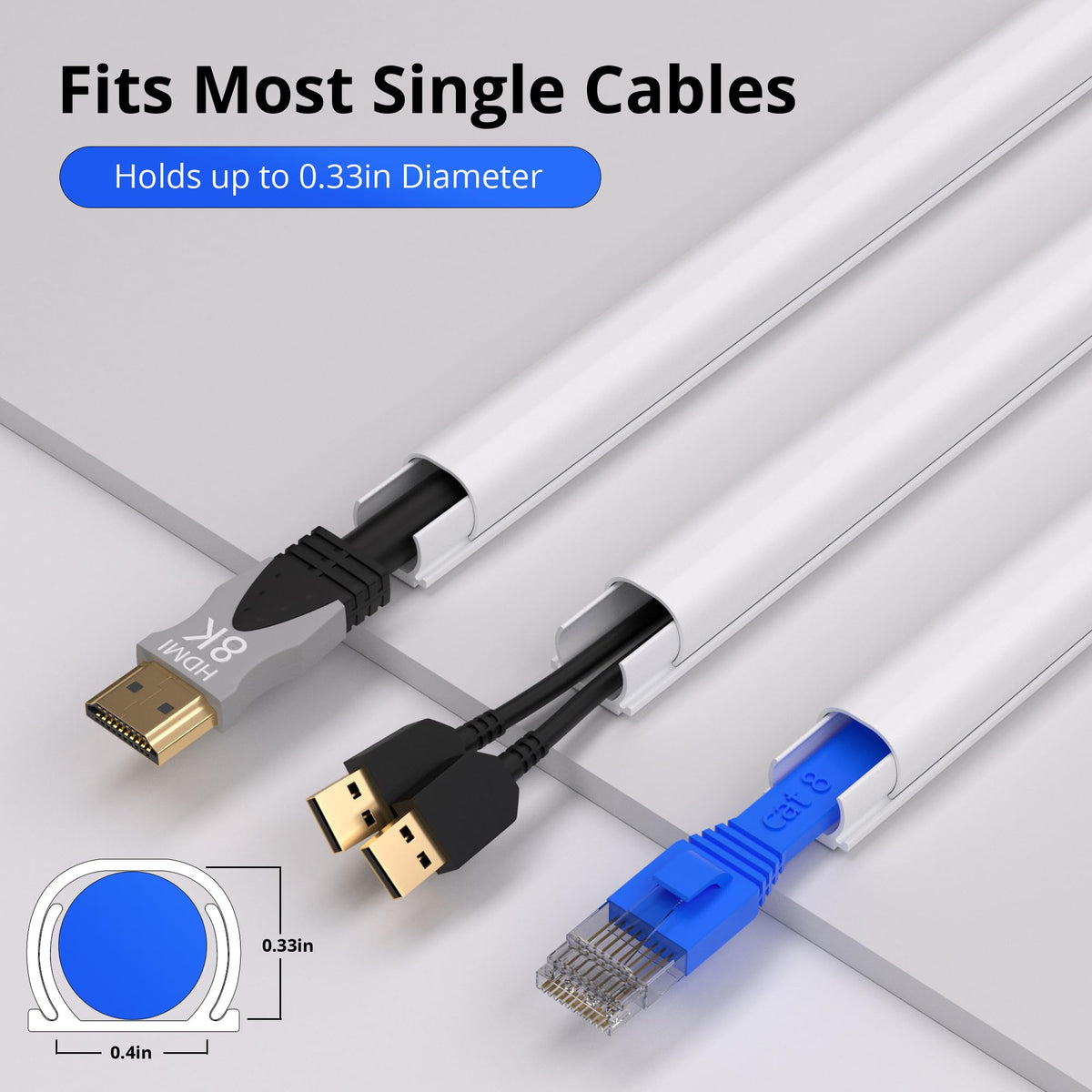 ZhiYo one cord hider keeps entertainment areas tidy and organized.