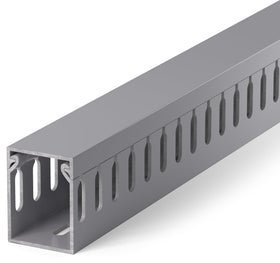 ZhiYo open-slot cable raceway in grey keeps under-desk wiring tidy
