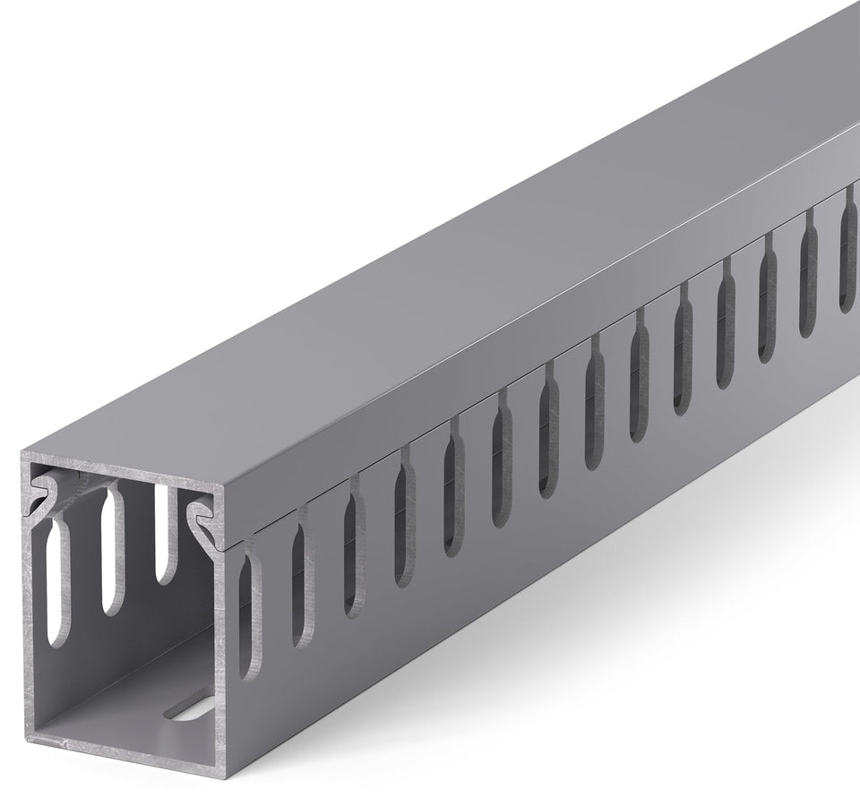 ZhiYo open-slot cable raceway in grey keeps under-desk wiring tidy