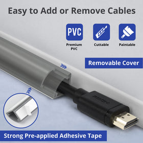 ZhiYo paintable cable cover blends with décor after a simple finish.