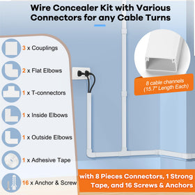 ZhiYo paintable cable raceway blends with wall color