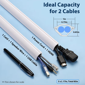 ZhiYo paintable cord cover blends with wall and ceiling decor