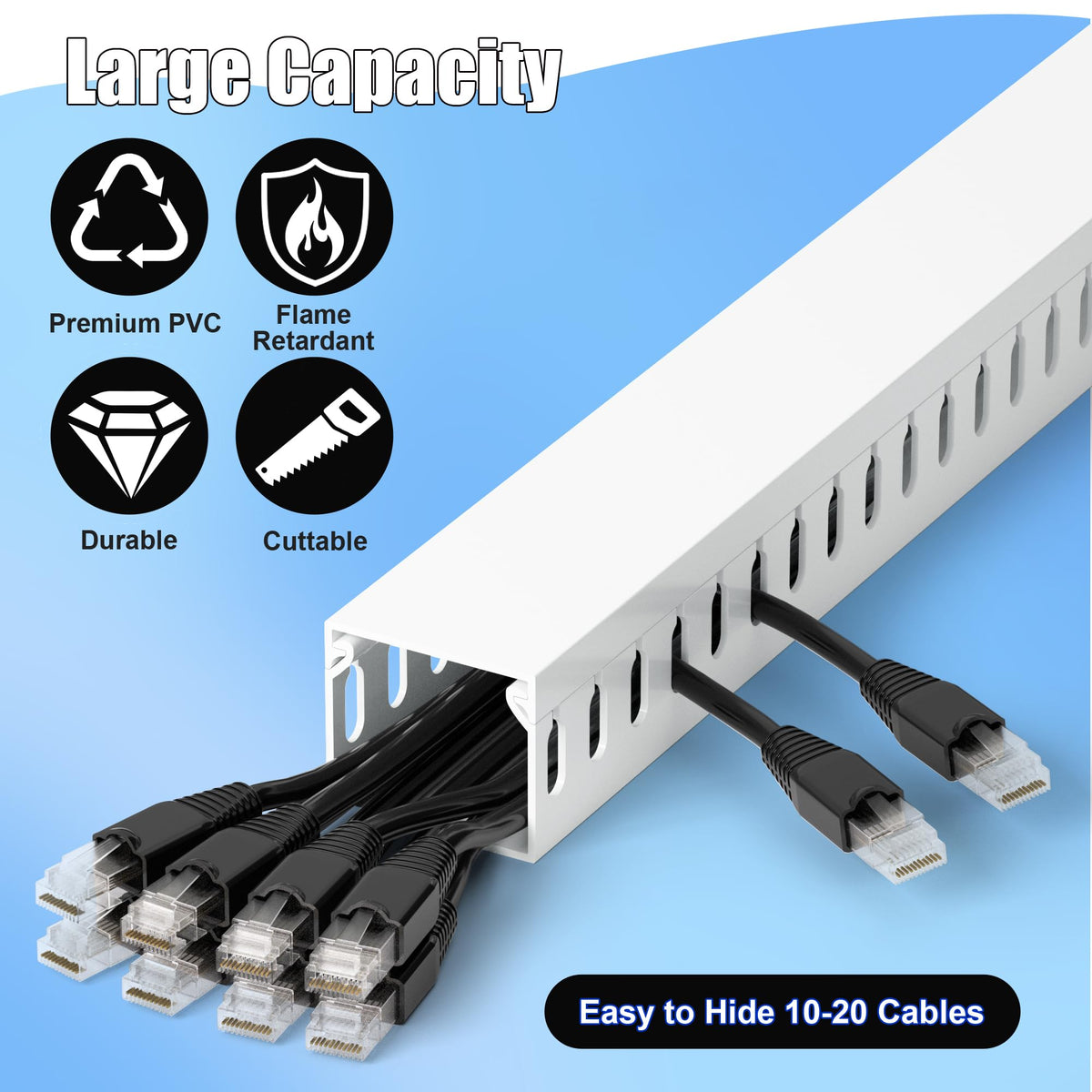 ZhiYo PVC open-slot raceway with durable teeth detail