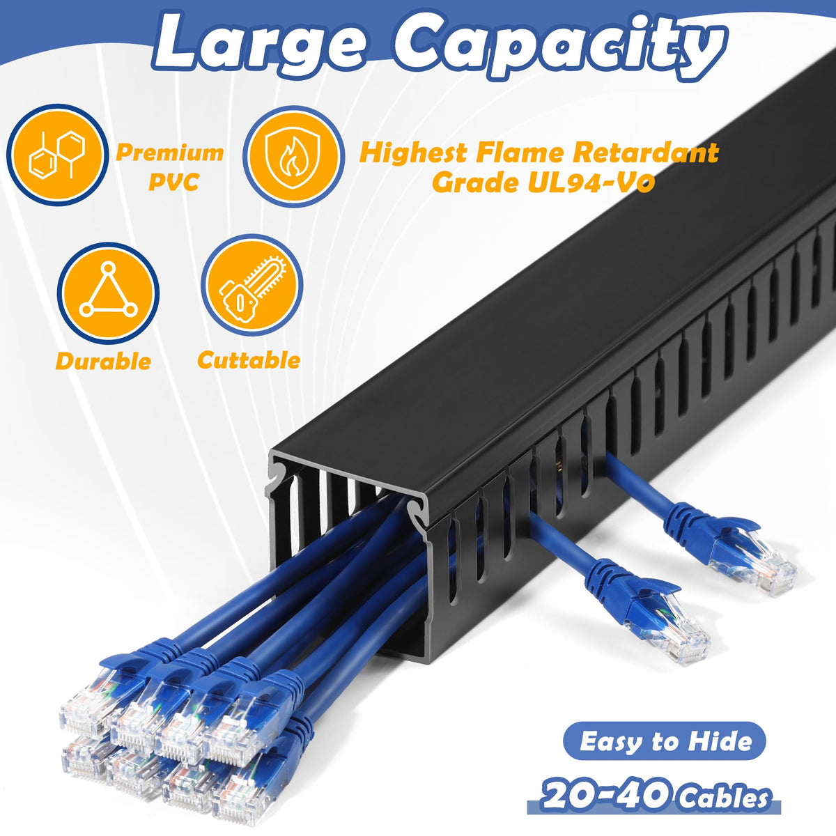 ZhiYo PVC open-slot raceway teeth for durable wiring pathways