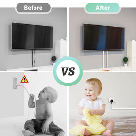 ZhiYo safe cord cover keeps cords tidy, suitable for homes with kids.