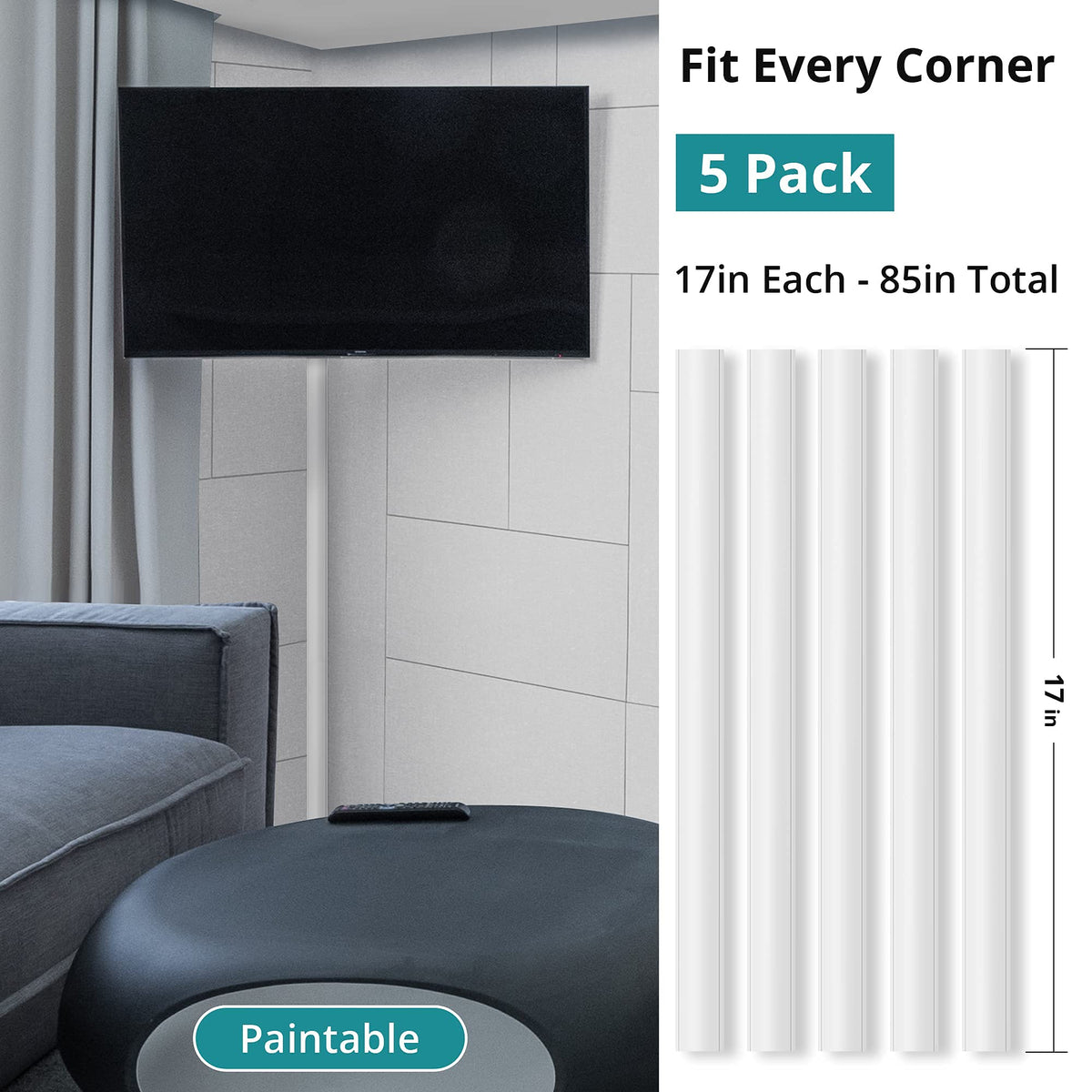 ZhiYo seamless corner cover blends with home decor.