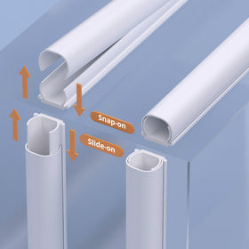 ZhiYo self-adhesive cord cover installs quickly with no tools.