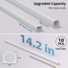 ZhiYo smooth-edge cord protector conceals cords along walls safely.