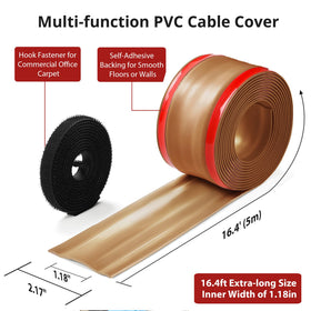 ZhiYo soft PVC cable hider on carpet providing flexible protection