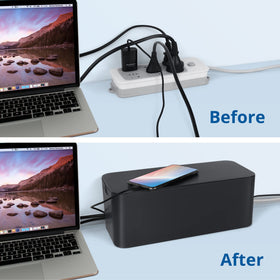 ZhiYo surge protector cover being used as a small-item stand for organization.