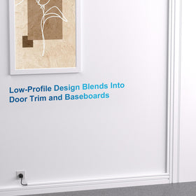 ZhiYo TV cord hider designed for a wall-mounted television setup