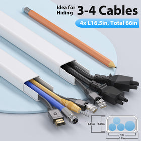 ZhiYo TV wall cable cover close-up, smooth finish.