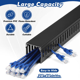 ZhiYo installed under a desk organizing network and power cords for a cleaner workspace