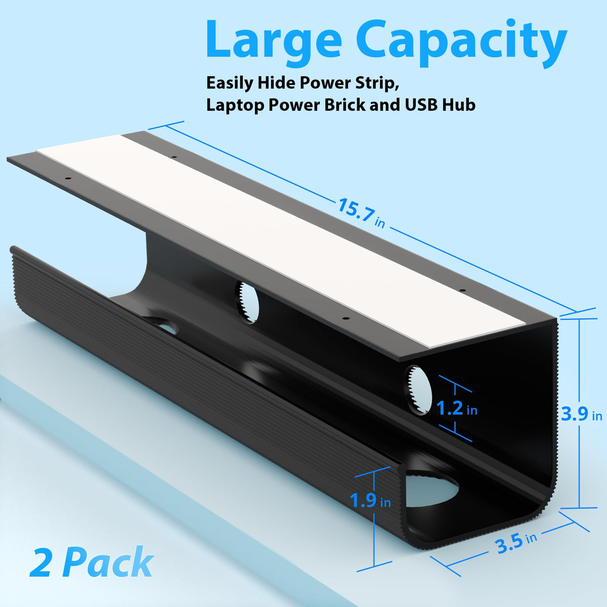 Zhiyo under-desk tray with pass-through holes for routing