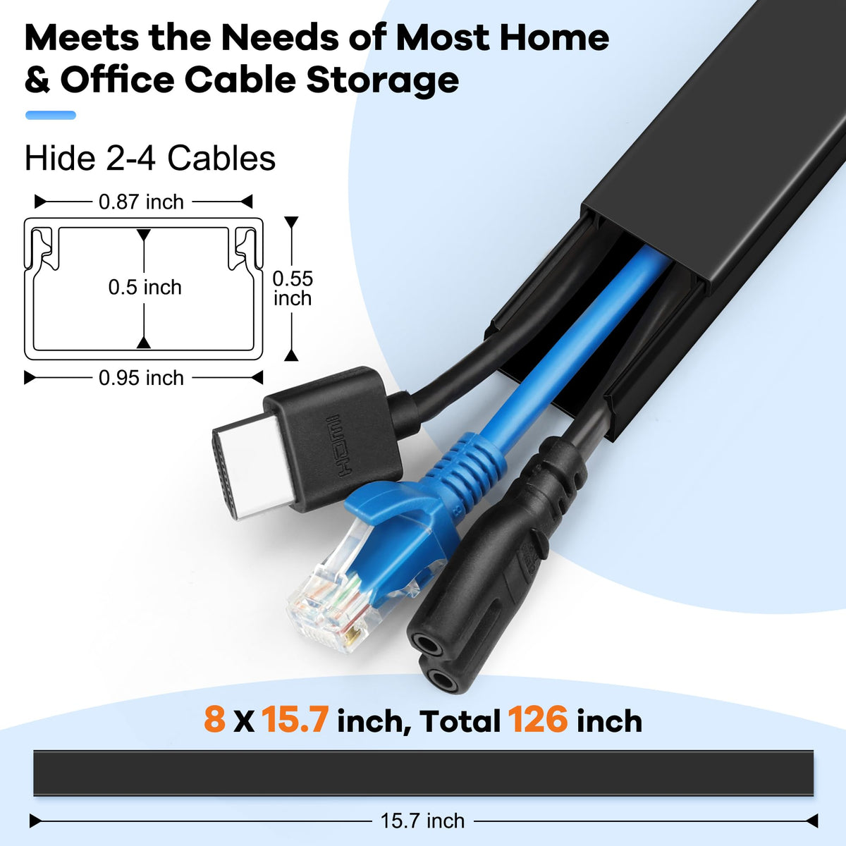 ZhiYo wall cable cover sliding design simplifies installation without drilling