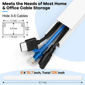 ZhiYo wall-mounted TV cable cover hides cords behind the screen