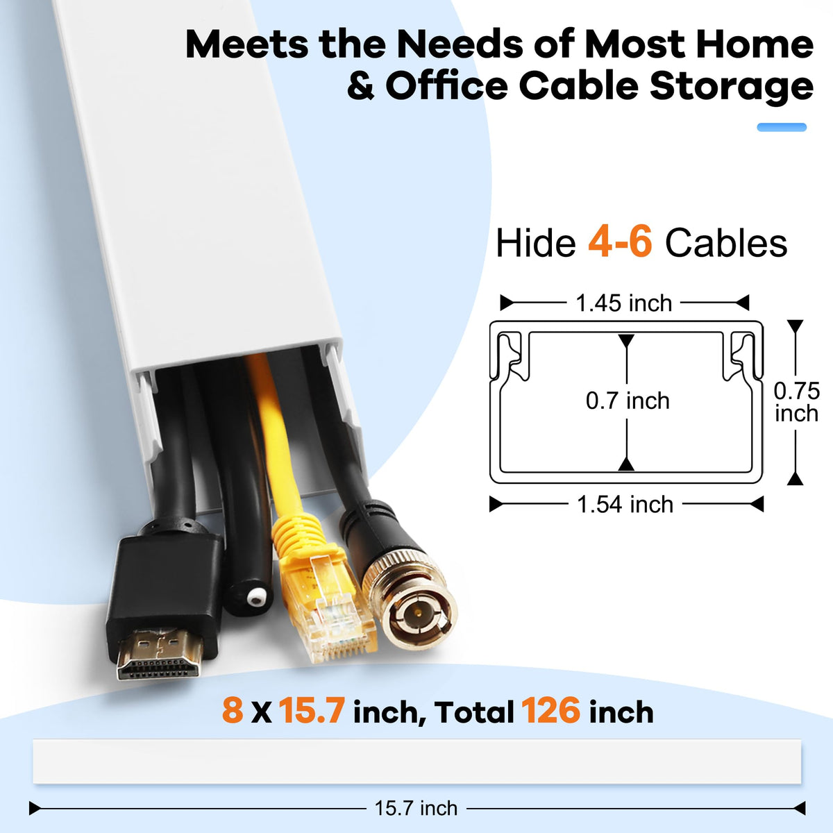 ZhiYo wall TV cable hider kit installs cleanly with raceways and connectors.