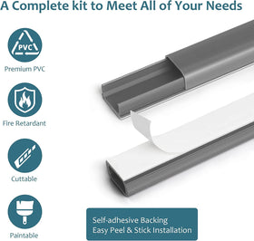ZhiYo four-pack wire channel keeps cords organized in living spaces