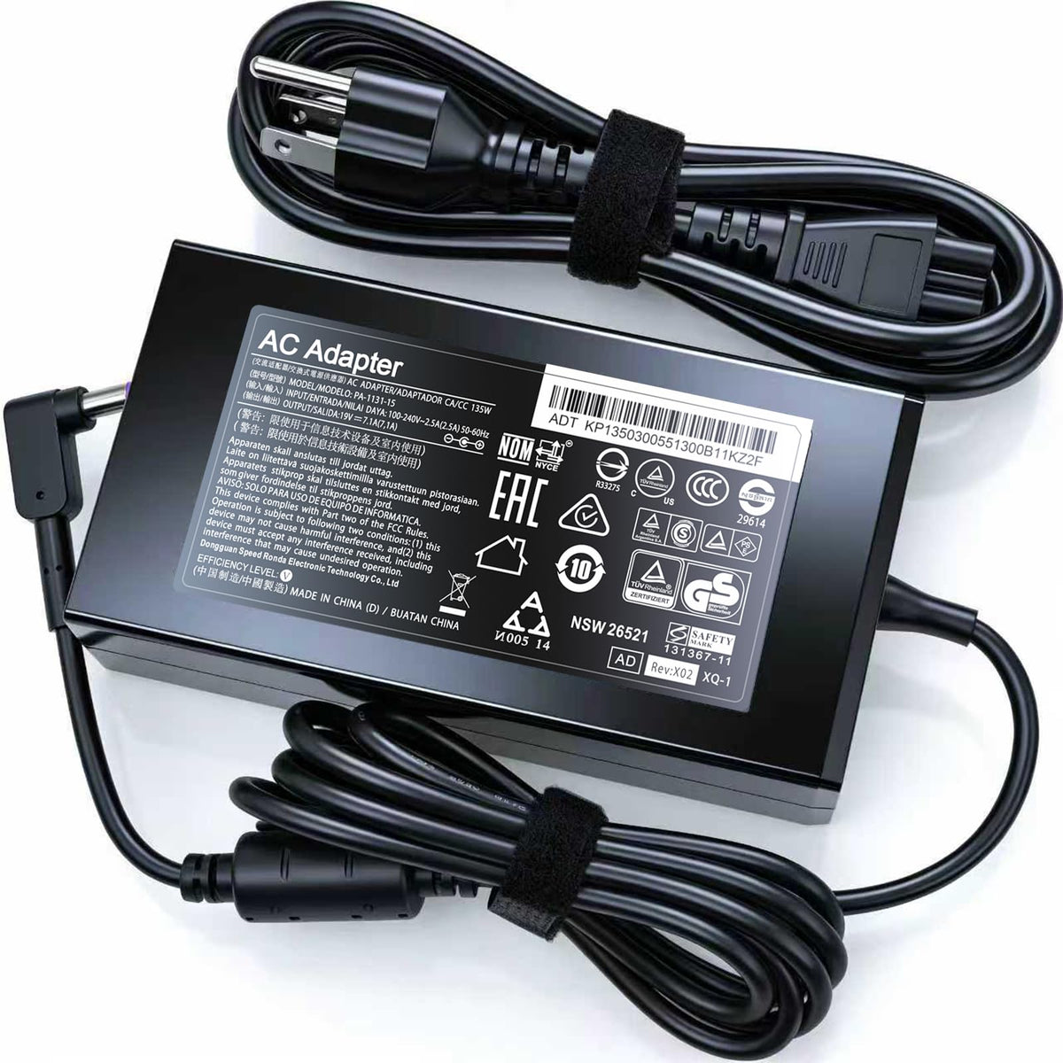 zhiywoll front view power adapter showing compact brick for reliable charging