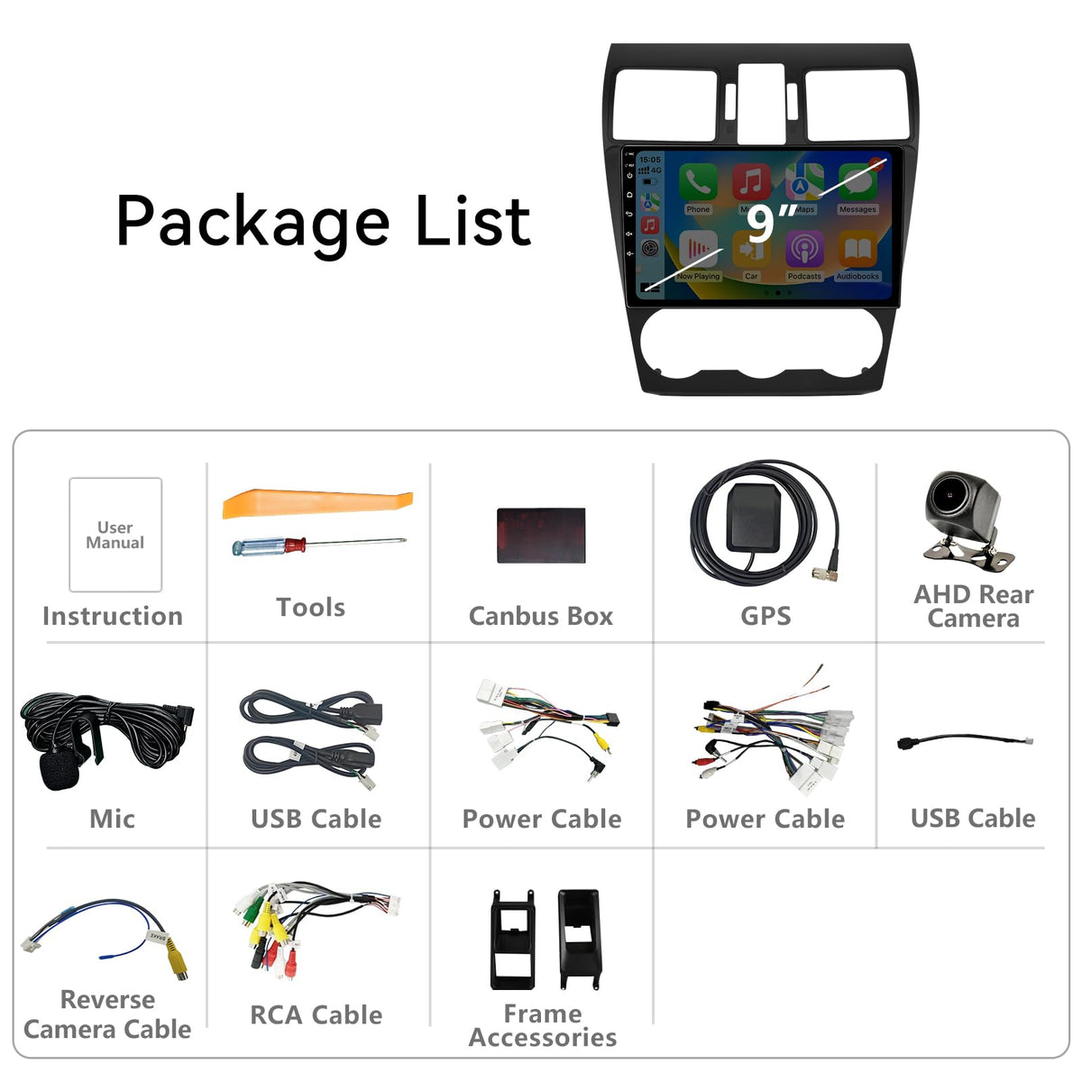 ZHNN backup camera included in the package for quick setup