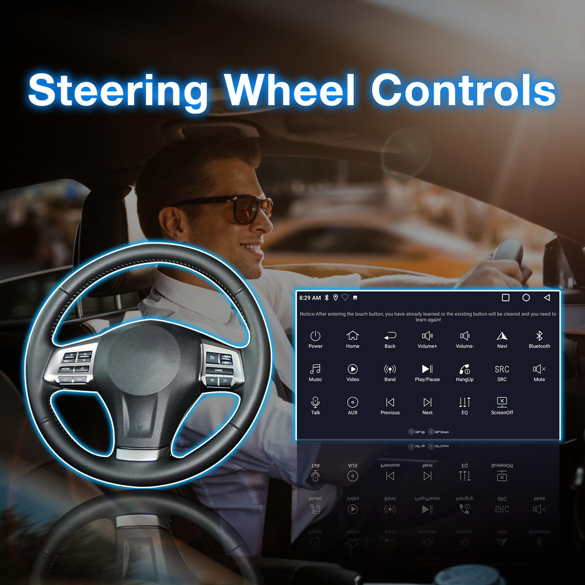 ZHNN steering wheel control for easy in-drive adjustments