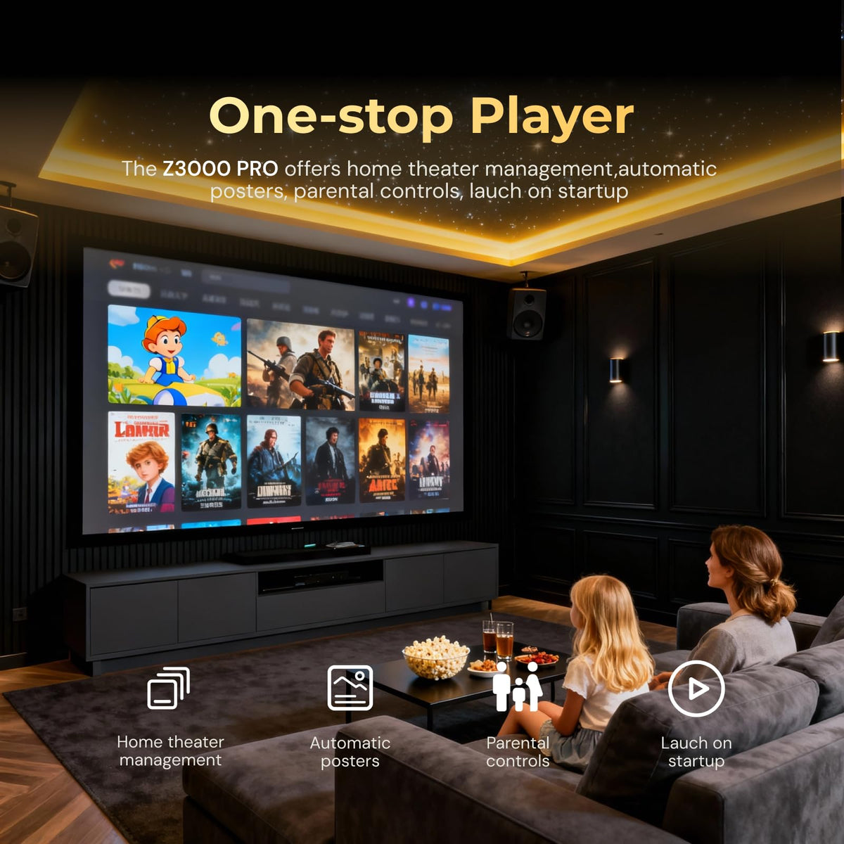 ZIDOO Z3000 PRO dual HDMI outputs for separate video and audio paths.