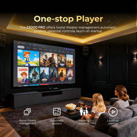 ZIDOO Z3000 PRO dual HDMI outputs for separate video and audio paths.