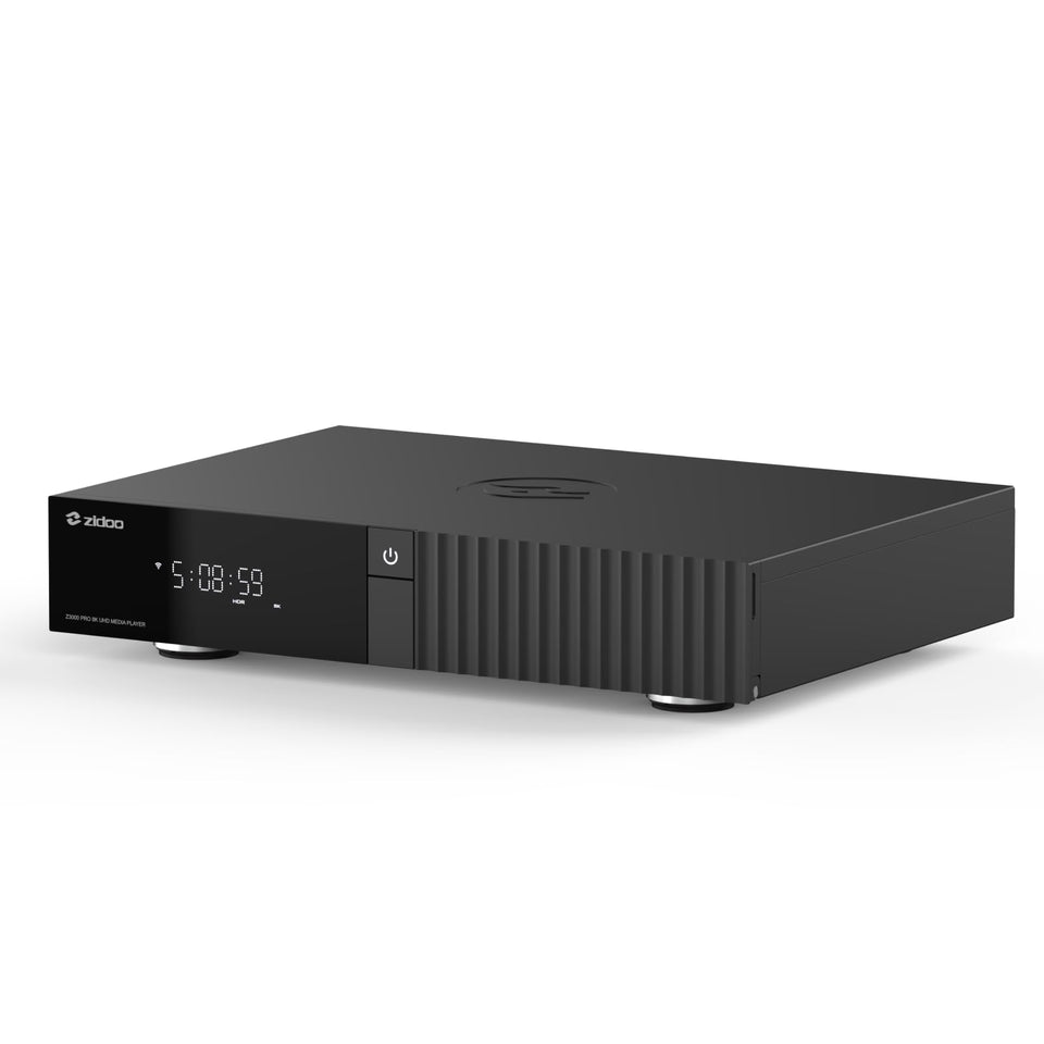ZIDOO Z3000 PRO front view showing compact home theater design.