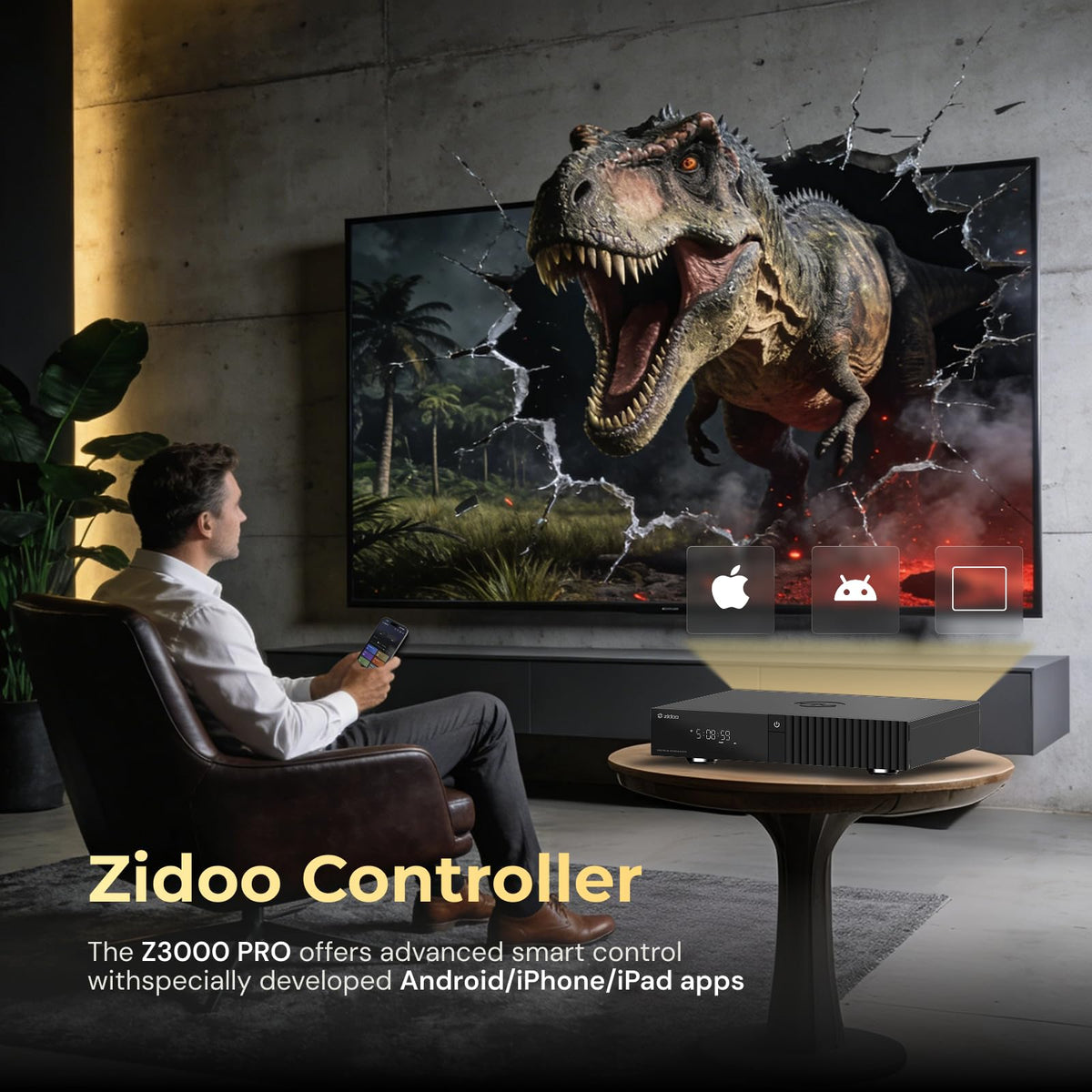 ZIDOO Z3000 PRO network features with Wi-Fi 6 and Ethernet connectivity.
