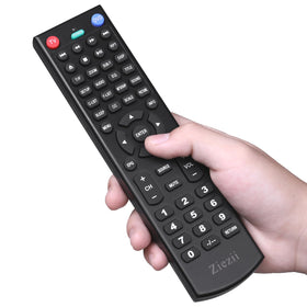 Ziezii universal remote in living room setting appears user-friendly.