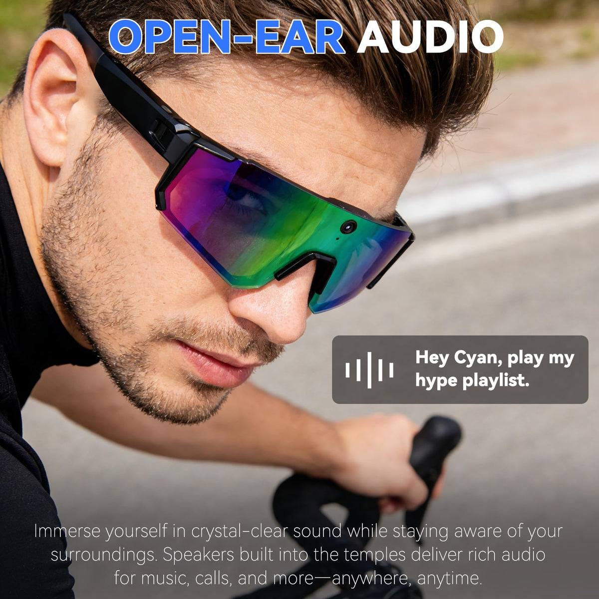 Zigtik AI Smart Glasses built-in microphone for clear calls outdoors
