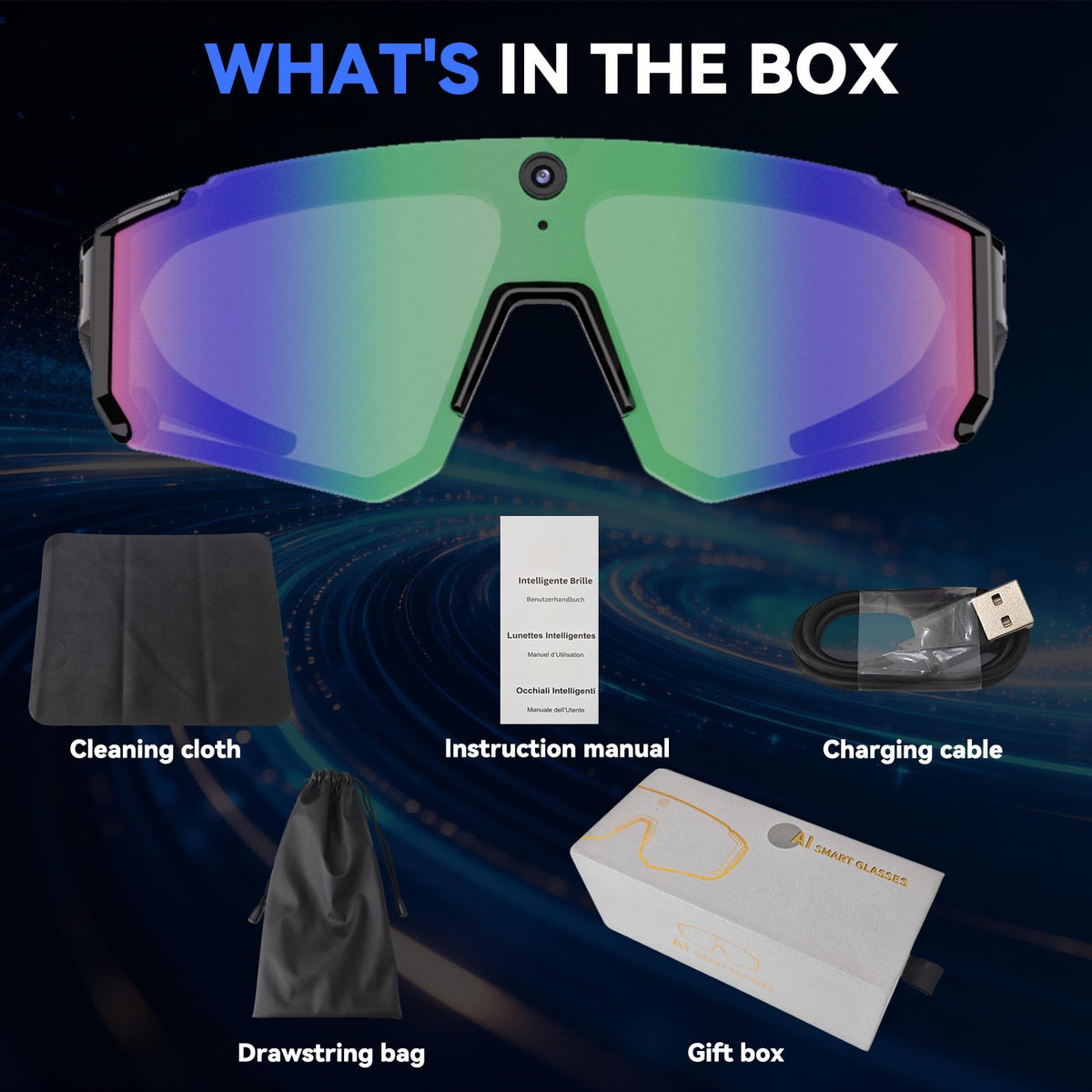 Zigtik AI Smart Glasses fast video transfer and management