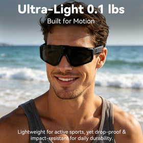 Zigtik AI Smart Glasses UV protection to shield eyes in bright sun